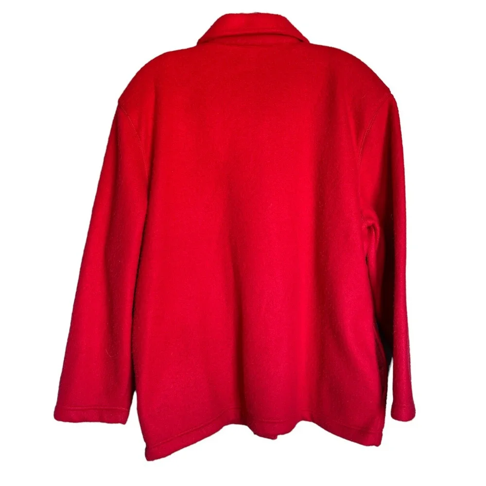 Vintage Women's‎ Size L Alfred Dunner Red Argyle Holiday Fleece Jacket Cardigan